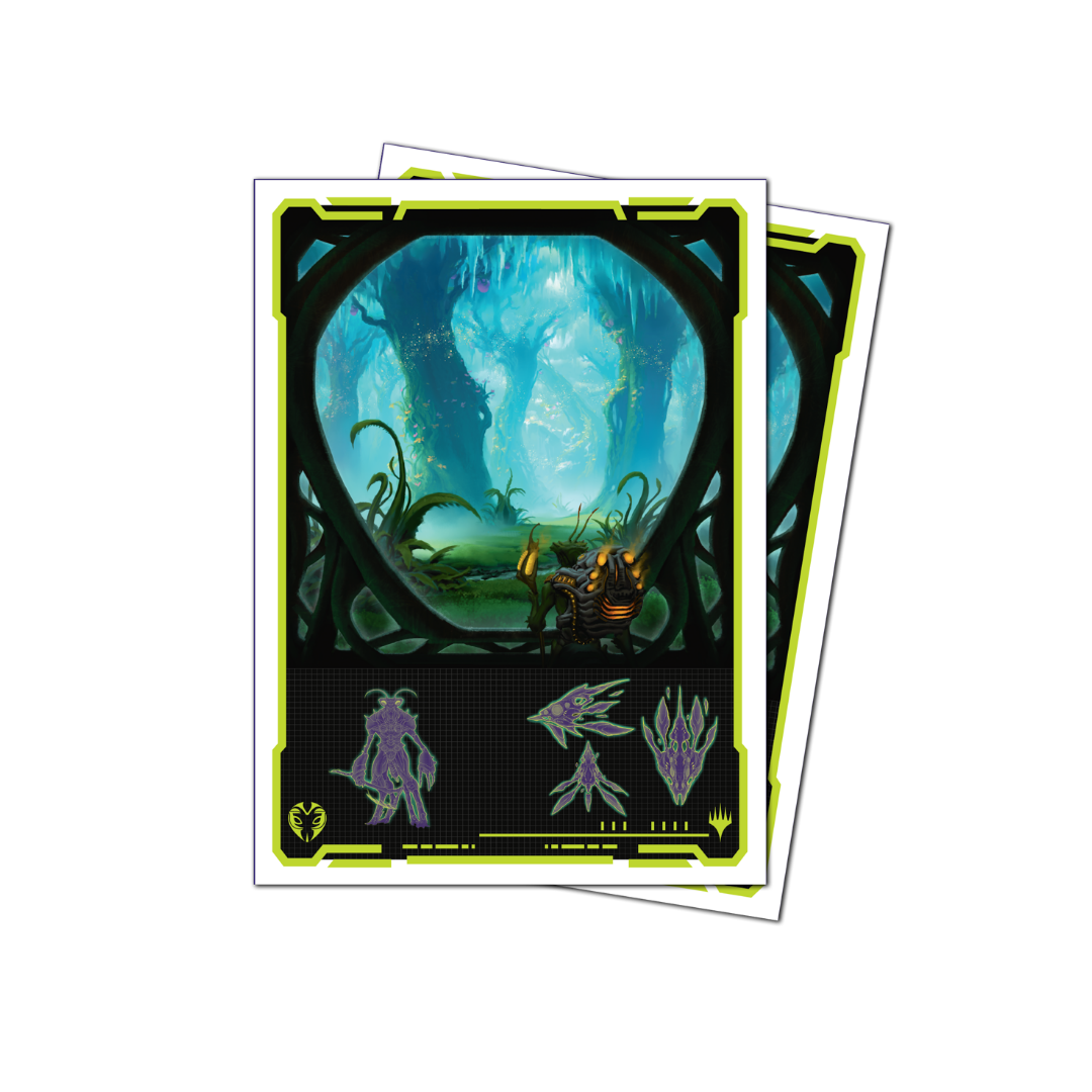 Ultra Pro - Edge of Eternities - Evendo, Waking Haven - 105ct Apex Deck Protector Sleeves for Magic: The Gathering