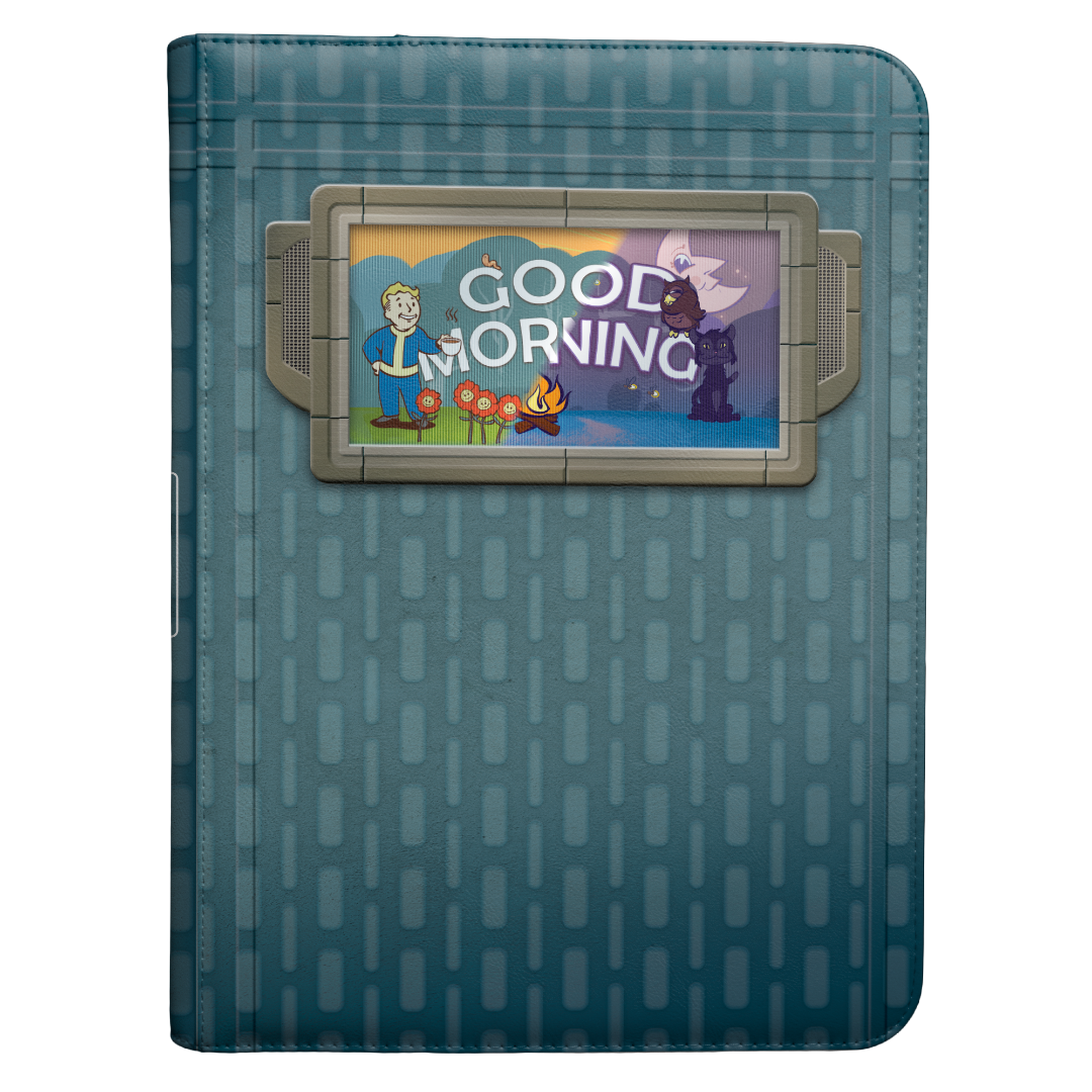 Ultra Pro | Fallout: Vault Boy - Good Morning/Good Evening Lenticular | 9-Pocket Zippered Premium Pro-Binder