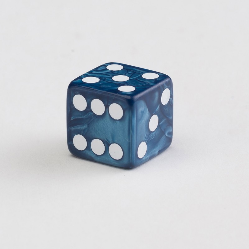 Q Workshop | Cobalt & White | Full Pack Of D6s