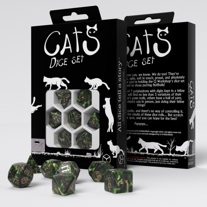 Q Workshop | Pixel | Cats Dice Set