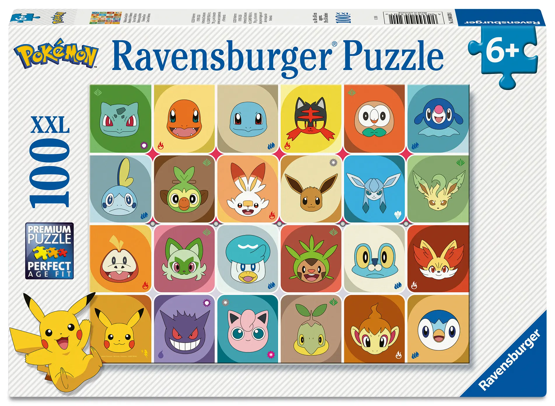 Ravensburger | Pokémon Gesichter | 100 XXL Teile Puzzle