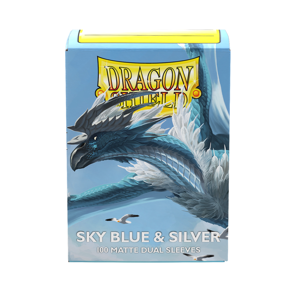 Dragon Shield | Sky Blue & Silver | Matte Dual Sleeves Standard Size