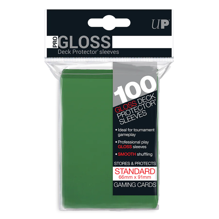 Ultra Pro - Pro-Gloss Deck Protector Sleeves (100ct) Stil: Grün