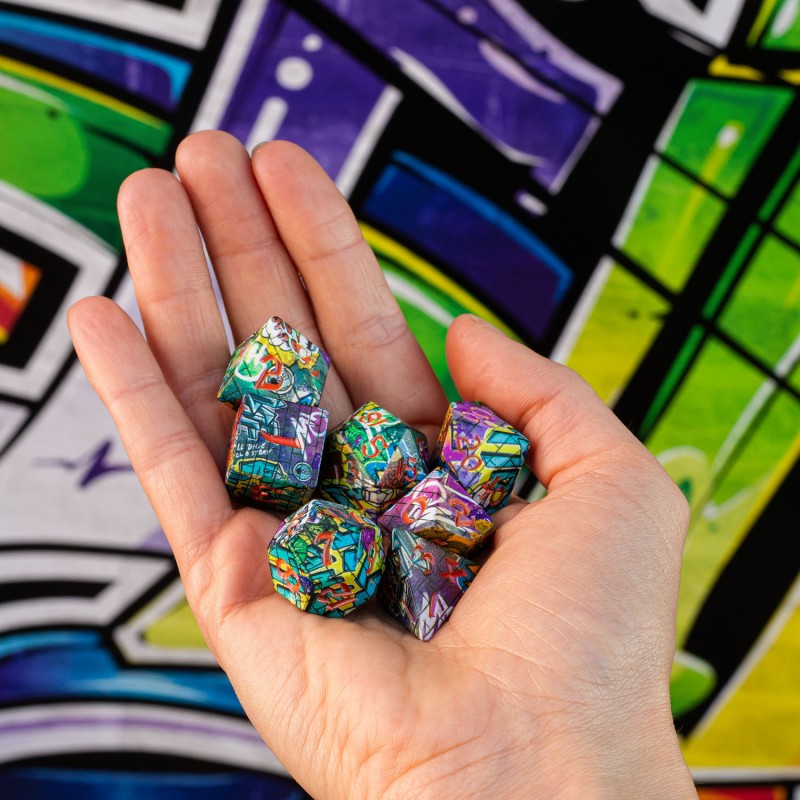 Q Workshop | Graffiti | Full Art Dice Set™
