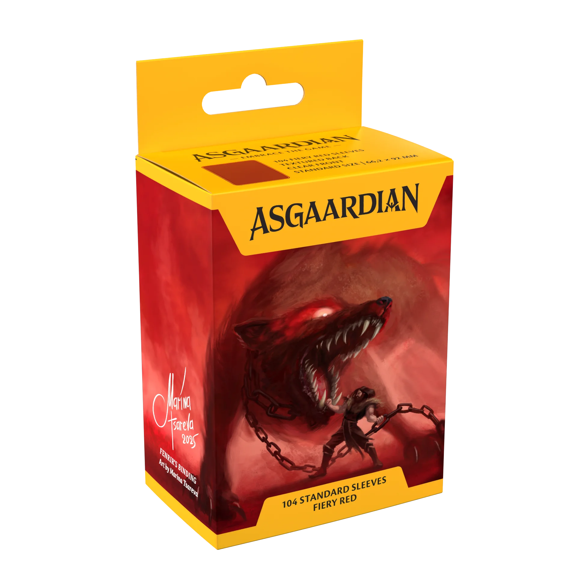 Asgaardian Aps | Fiery Red | 104 Standard Sleeves