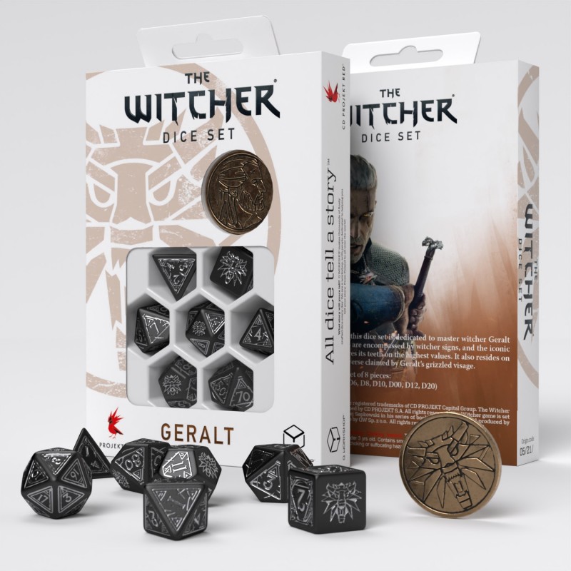Q Workshop | Geralt - The Silver Sword | The Witcher Dice Set