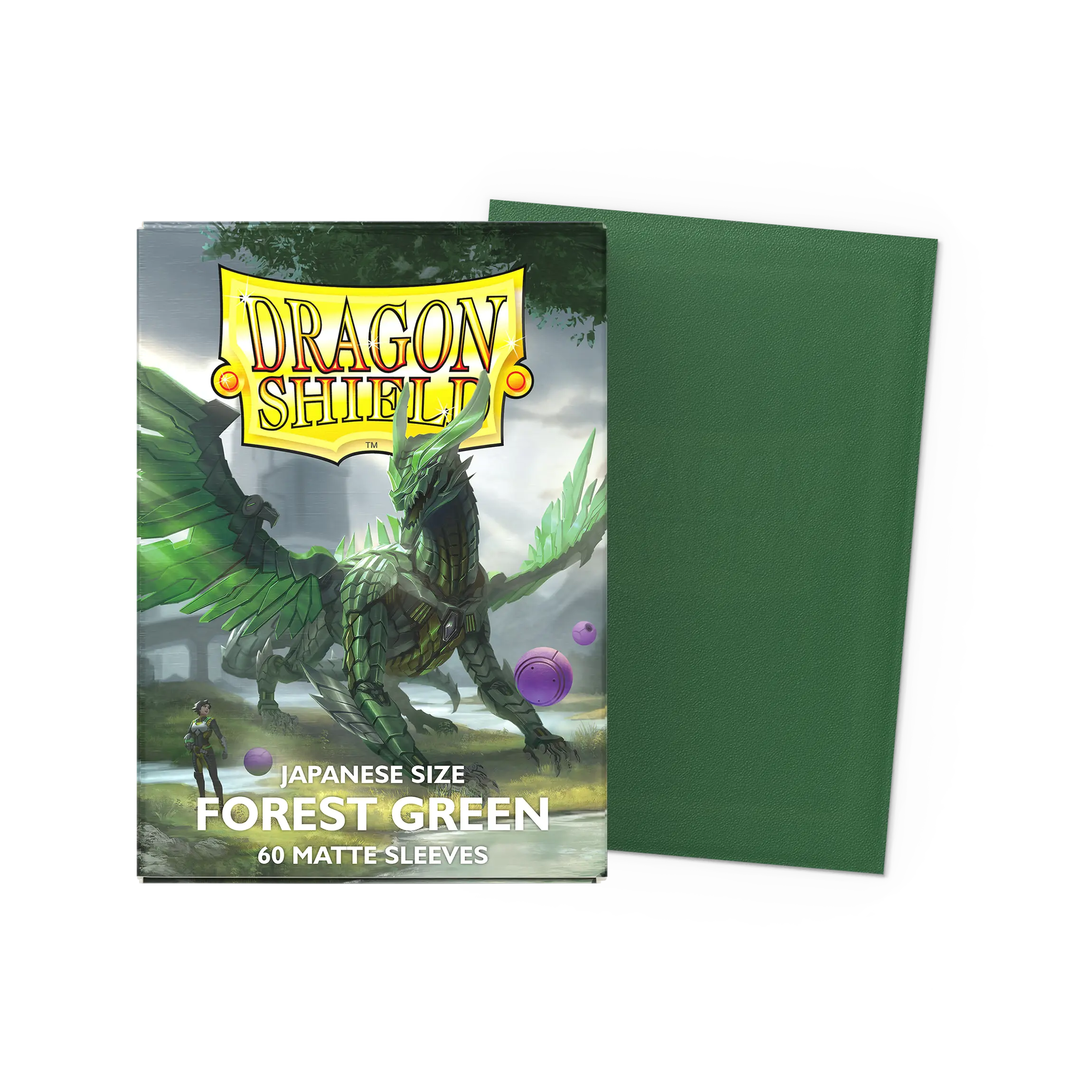 Dragon Shield: Forest Green - Matte Sleeves - Japanese Size