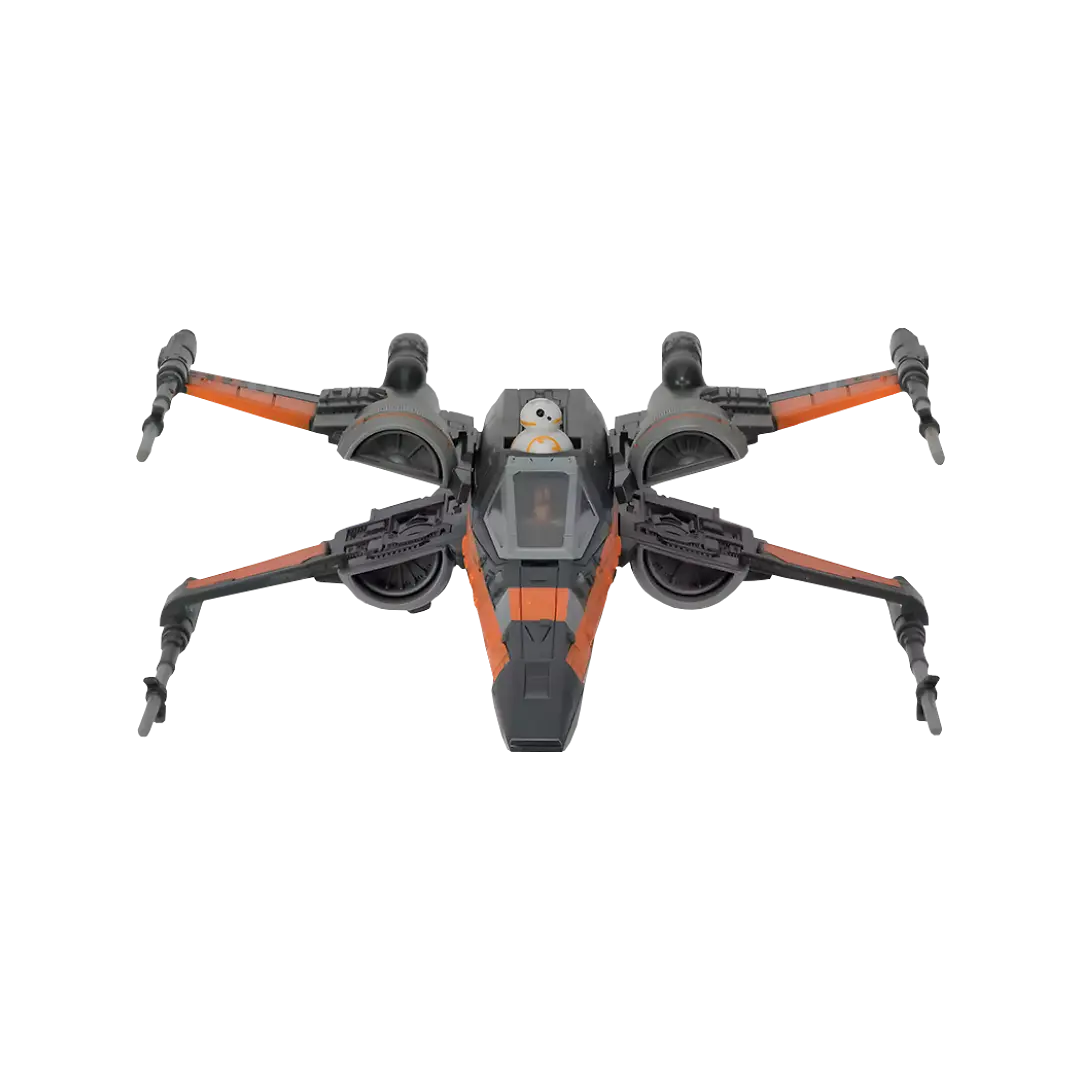 Jazwares: Star Wars - Poe Dameron - T-70 X-Wing - Raumschiff 12cm (inklusive 2 Spielfiguren)