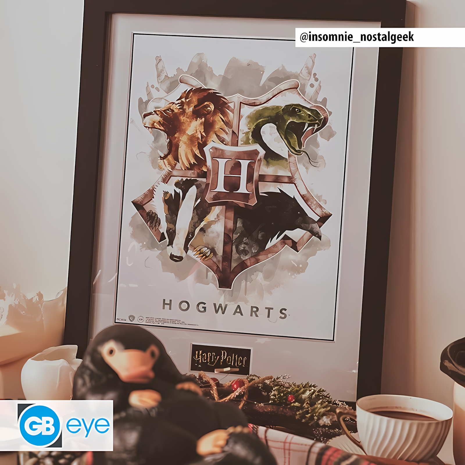 Abysse: Harry Potter - Framed Print (30 x 40cm) - Hogwarts Water Colour