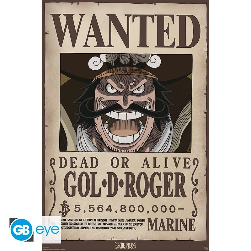 One Piece | Maxi Poster (91,5 x 61cm) Wanted Gol .D. Roger | Poster