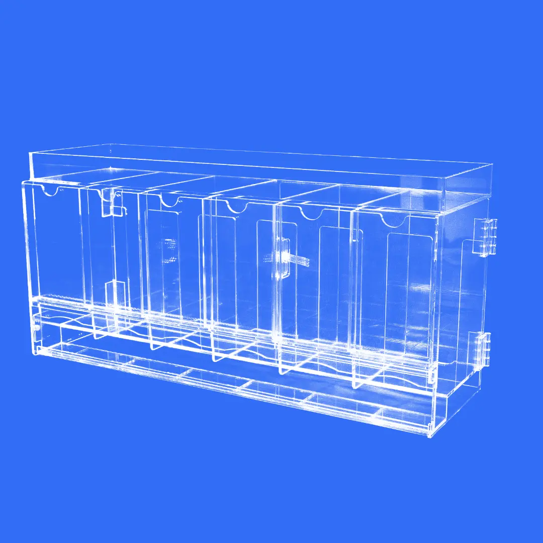 The Acrylic Box - 6- Slot Acrylic Pack Dispenser