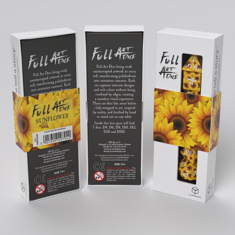 Q Workshop | Sunflower | Full Art Dice Set™